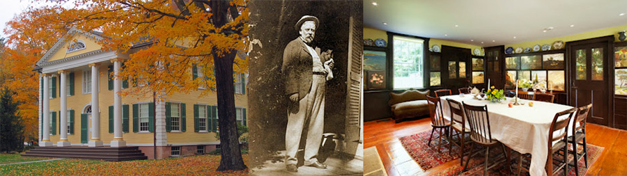 The Florence Griswold House, Henry Ward Ranger, and the legendary paneled dining room. All Images © Florence Griswold Museum